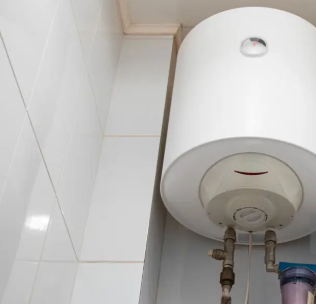 Water heater installed with new water supply connections
